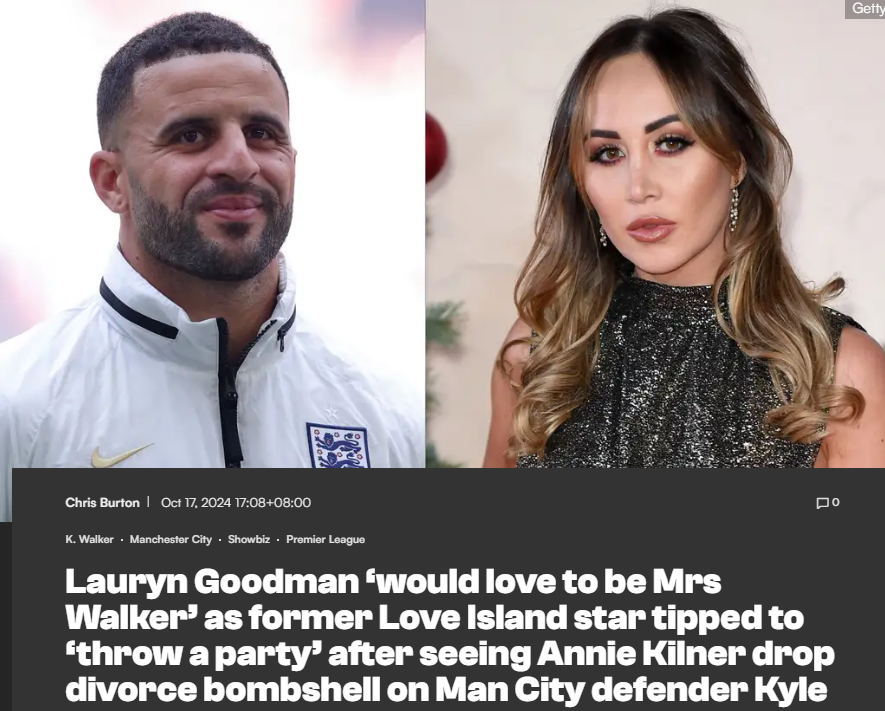 英媒：沃克已在离婚边缘 情妇劳伦闻讯狂喜期盼旧情复燃